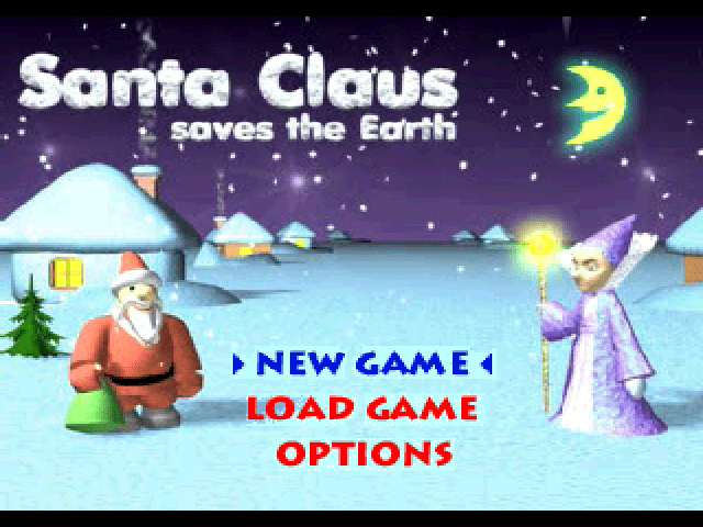 Santa Claus Saves the Earth title screen for Playstation